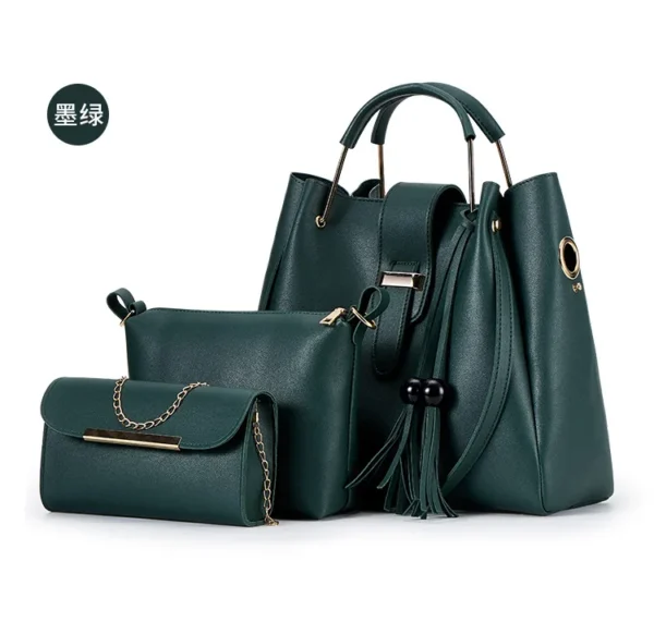 ⁦2023 Factory Wholesale Ladies Purses 3pcs Set Handbags for Women Large Capacity Bags Cheap Quality⁩ - الصورة ⁦5⁩