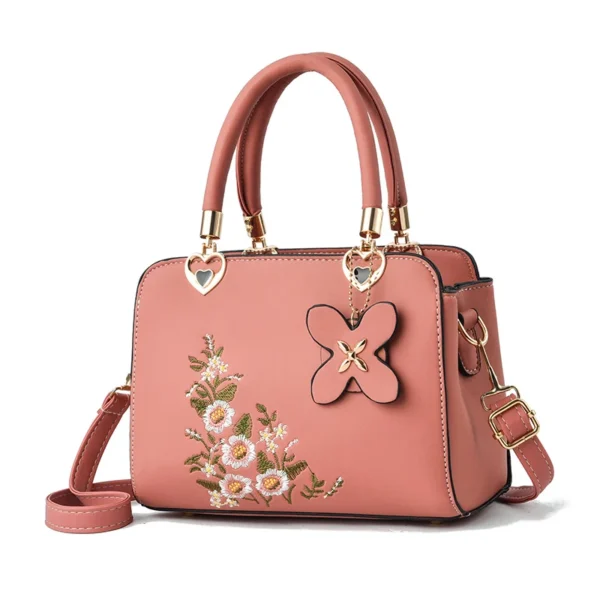 ⁦Fashionable Ladies'Bag ClassicTemperament Handbag With Zipper Shoulders Bags Ladies Messenger Large Capacity Embroidery Handbags⁩ - الصورة ⁦2⁩