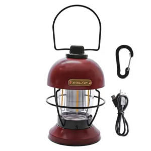 Portable Outdoor Camping Light Rechargeable Hanging Dimmable LED Retro Cage Light Hanging Tent Multifunctional Camping Light
