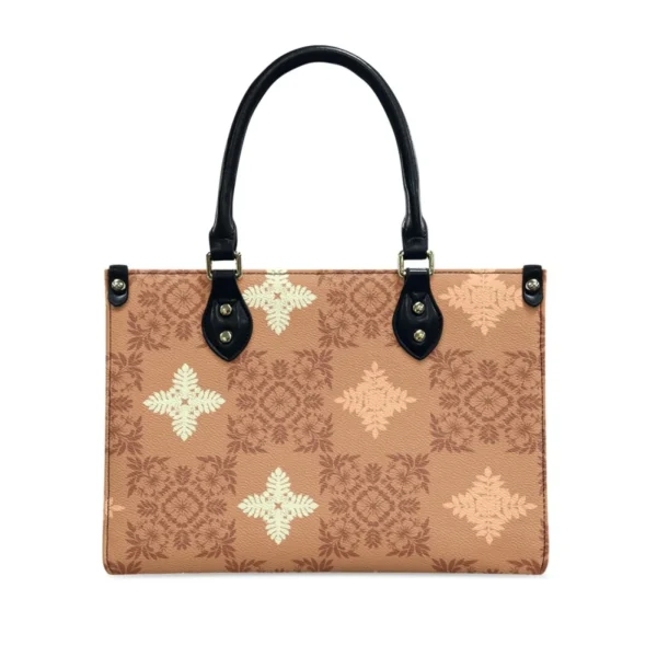 ⁦New Design Best Selling Women's Leather Handbags Print on Demand Custom Hawaiian Quilt Fashionable Exquisite Ladies Pu Handbag⁩ - الصورة ⁦6⁩