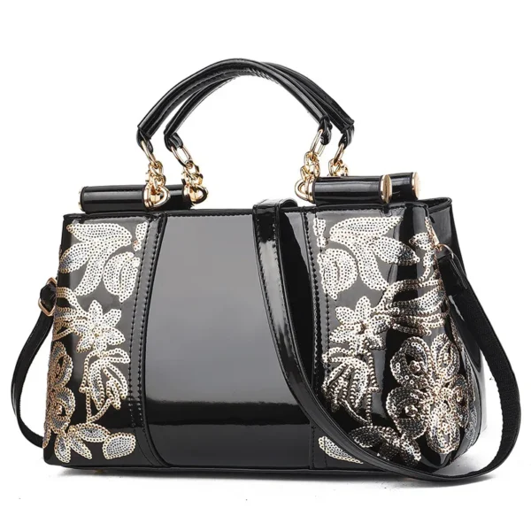 ⁦Factory New Sequins Flower Pattern Practical Large Capacity Single Shoulder Bag Cross Body Bag Wholesale Women Handbags Custom⁩ - الصورة ⁦4⁩