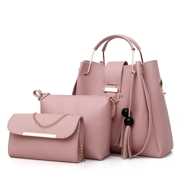 ⁦2023 Factory Wholesale Ladies Purses 3pcs Set Handbags for Women Large Capacity Bags Cheap Quality⁩ - الصورة ⁦6⁩
