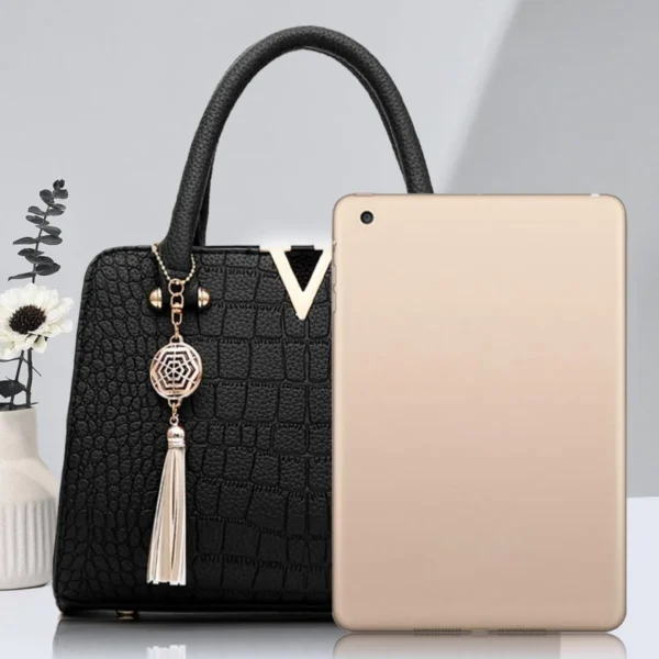 ⁦2 PCS Set 2024 Wholesale Luxury New Retro Rose Flower Designer Ladies Large Capacity Borsa Da Donna PU Leather Handbag Set⁩ - الصورة ⁦4⁩