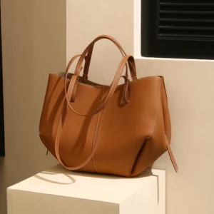 Luxury Designer Leather Bags Suede Tote Handbag for Women Luxury Causal Bucket Bag Fashionable French Pole Large Capacity Tote