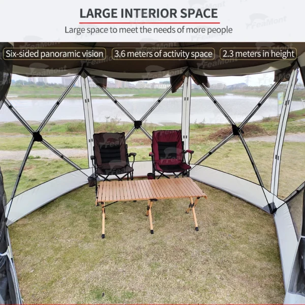 ⁦FEAMONT Wholesale Sale Canvas Waterproof Tent Outdoor Camping Tent⁩ - الصورة ⁦3⁩