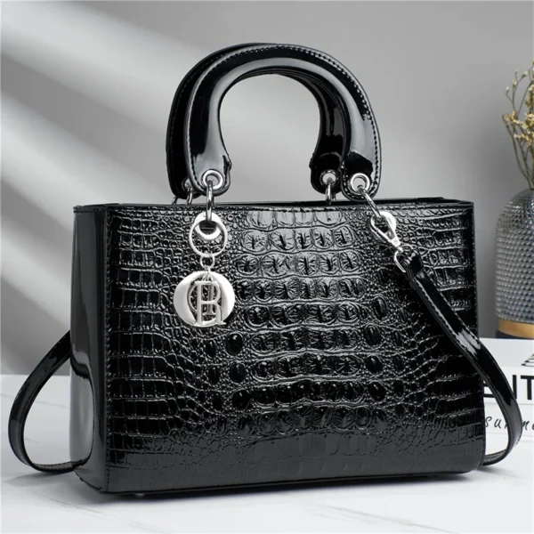 ⁦2022 New Pure Color Lady's Handbag Plaid Small square Bag and Cortex Women's Bag Handbags⁩ - الصورة ⁦2⁩