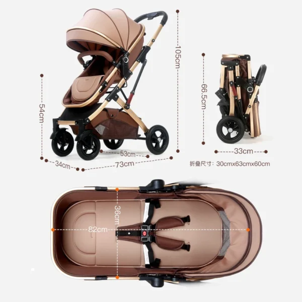 ⁦Lightweight Deluxe 3-in-1 Twin Stroller Travel System with Infant Car Seats Foldable Carrying Combo⁩ - الصورة ⁦2⁩
