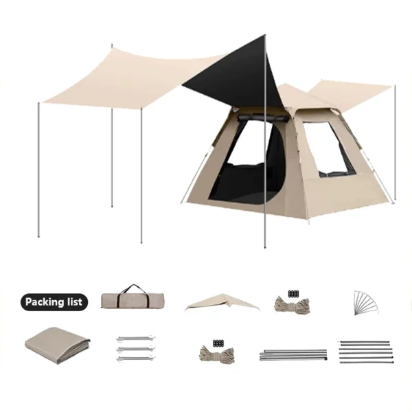 ⁦Outdoor 3 5 to 8 6 Person Stretch Beach Tents Waterproof Canvas Canopy Tent for Camping⁩ - الصورة ⁦5⁩