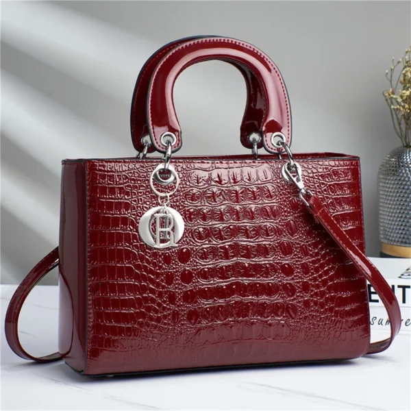 ⁦2022 New Pure Color Lady's Handbag Plaid Small square Bag and Cortex Women's Bag Handbags⁩ - الصورة ⁦3⁩