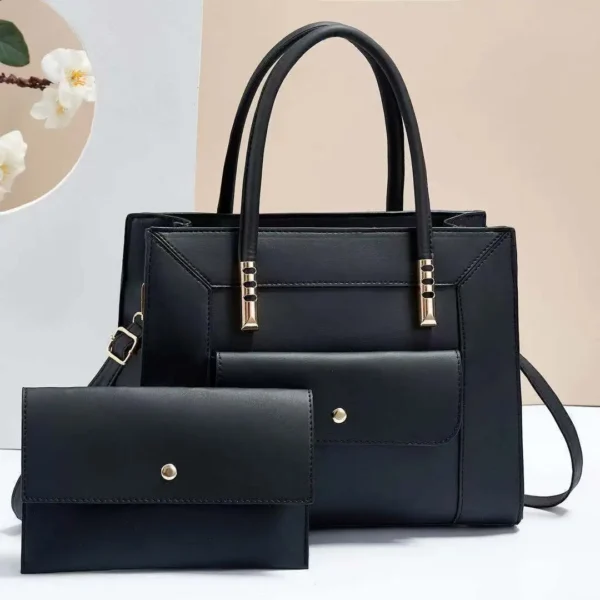 ⁦Large Capacity Sacs De Femmes Famous Brand Top Handle Tote Handbags and Purse Fashion Women Satchels Shoulder Bag With Wallet⁩ - الصورة ⁦4⁩
